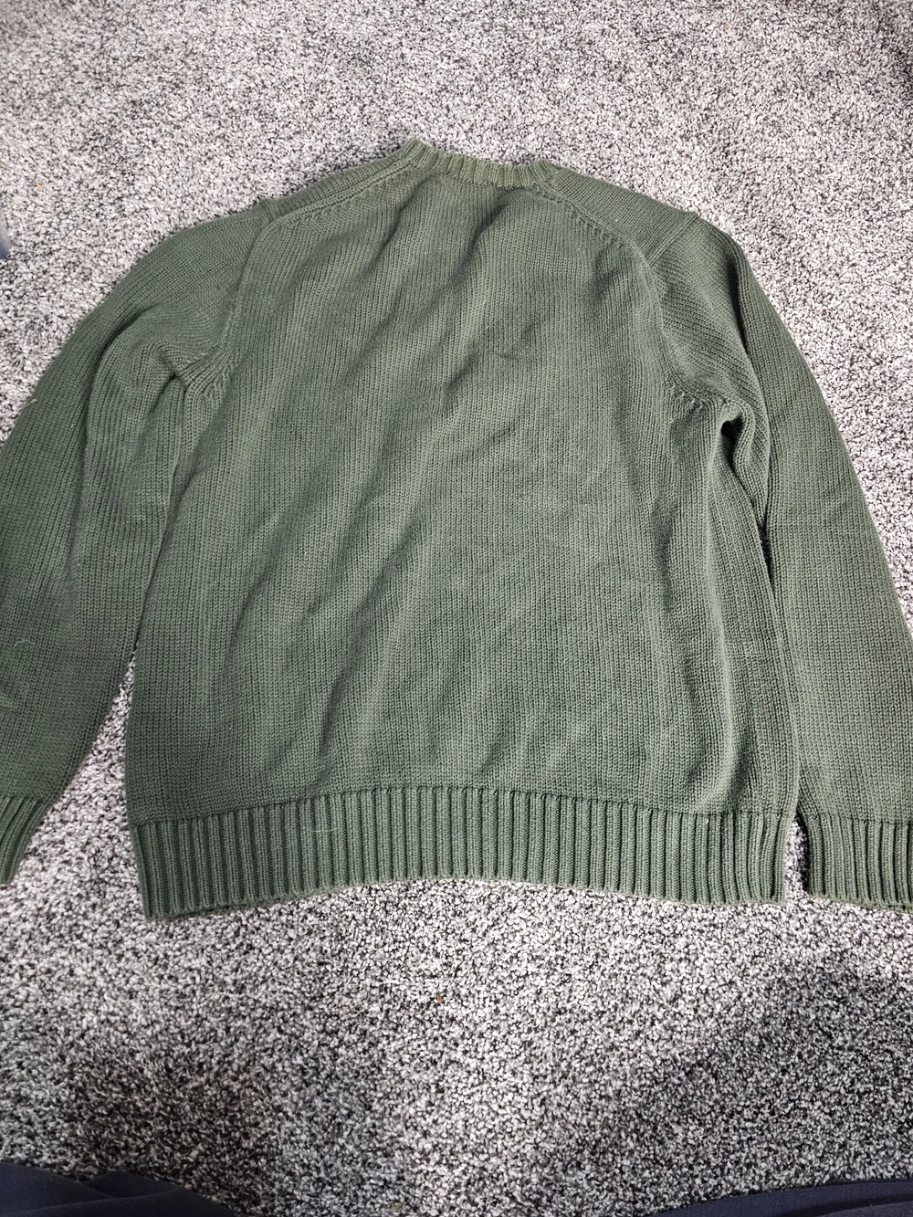 J. Crew Olive Crewneck Knit Sweater Oversized Comfy Ribbed